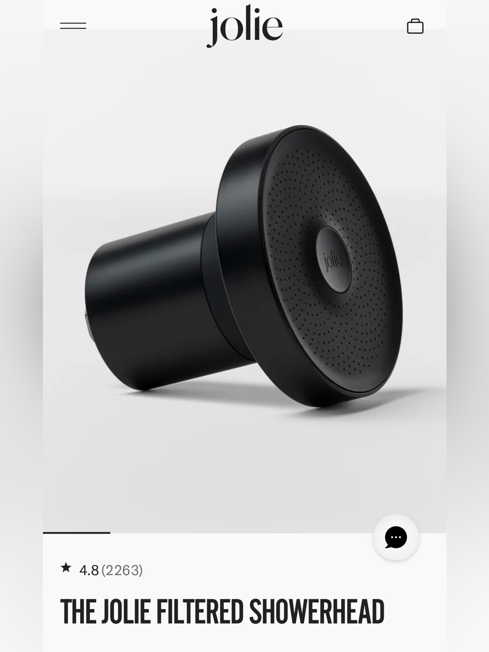 Jolie shower filter head - black